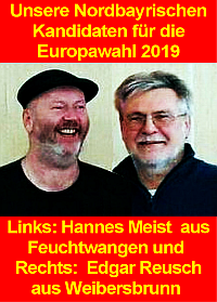 Banner: Unsere fränkischen Kandidaten für die Europawahl 2019